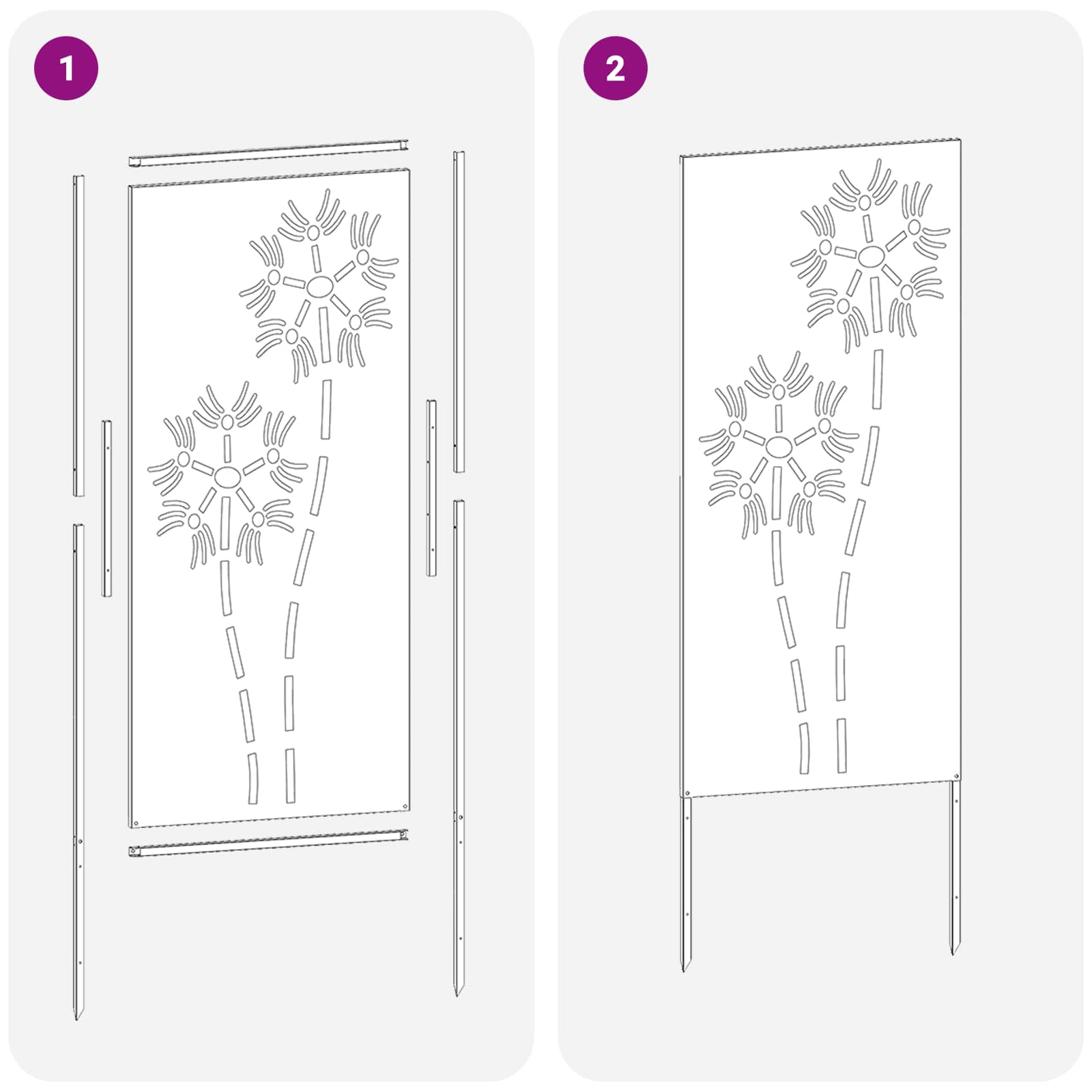 Οθόνη Ιδιωτικότητας Κήπου Μαιανδρικό σχέδιο Ασημί 50 x 140 εκ