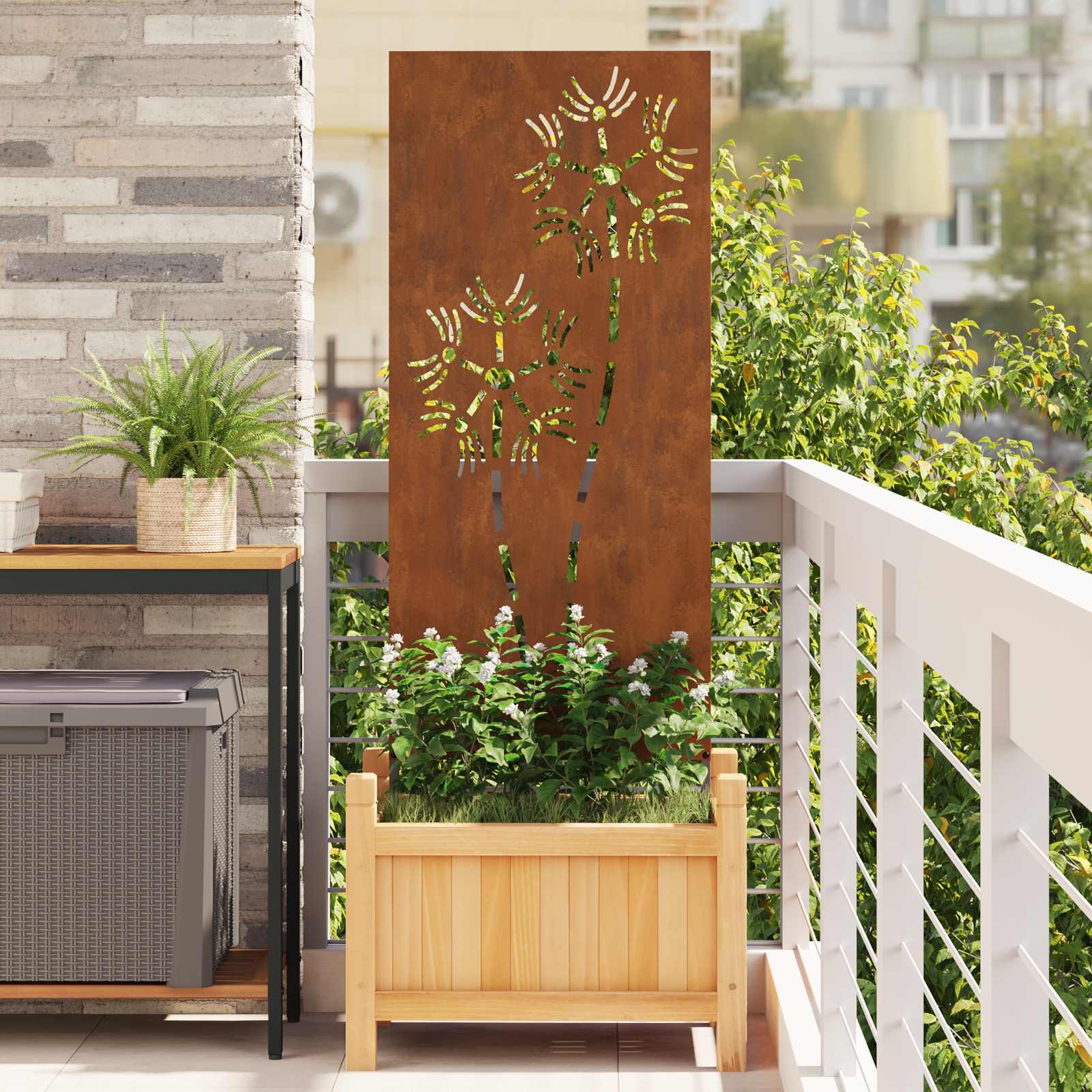 Οθόνη Ιδιωτικότητας Κήπου Σκ rusty 50 x 140 εκ
