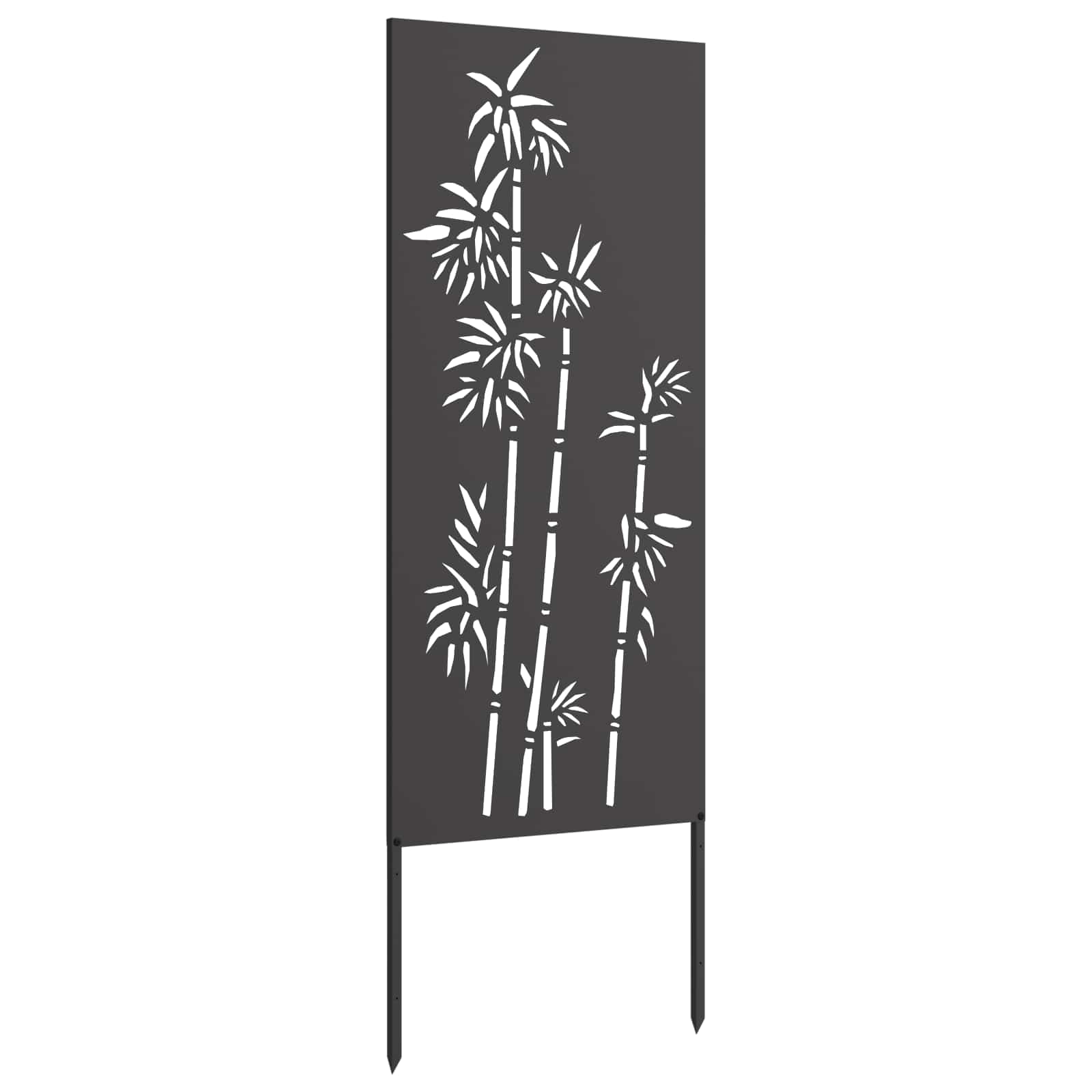 Οθόνη Ιδιωτικότητας Κήπου Floral Μαύρο 50 x 140 εκ