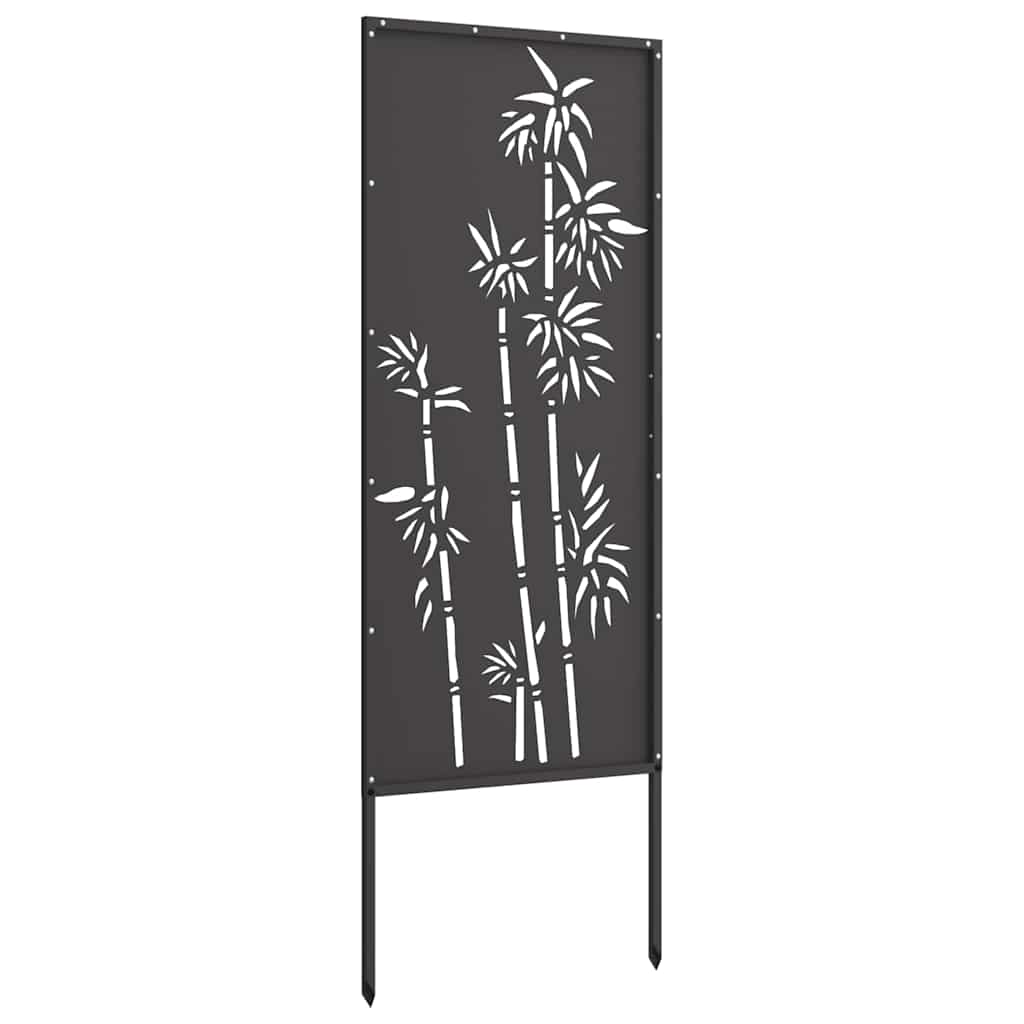 Οθόνη Ιδιωτικότητας Κήπου Floral Μαύρο 50 x 140 εκ