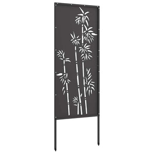 Οθόνη Ιδιωτικότητας Κήπου Floral Μαύρο 50 x 140 εκ