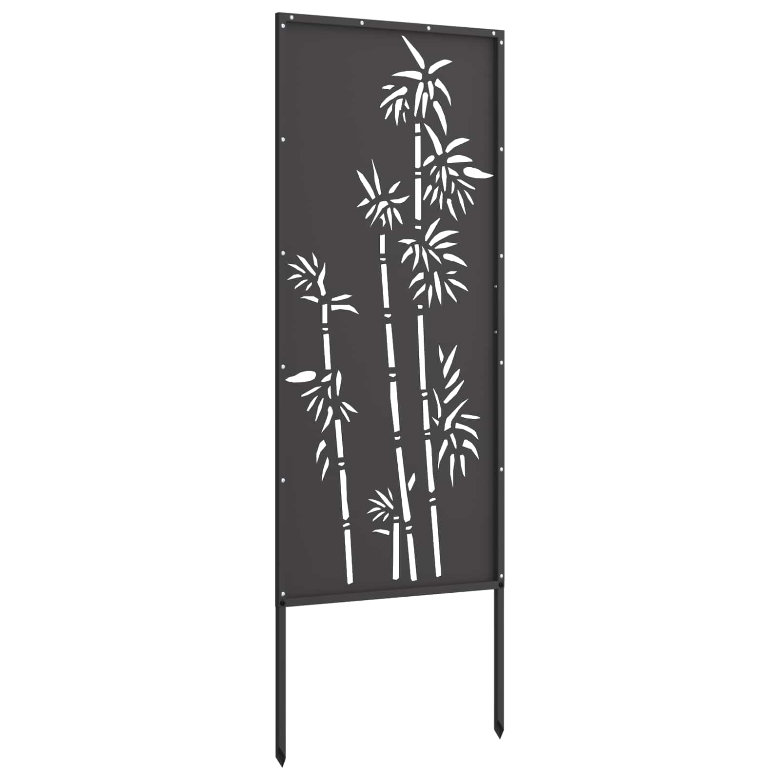 Οθόνη Ιδιωτικότητας Κήπου Floral Μαύρο 50 x 140 εκ