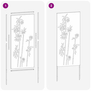 Οθόνη Ιδιωτικότητας Κήπου Floral Λευκό 50 x 140 εκ - Pakobazaar