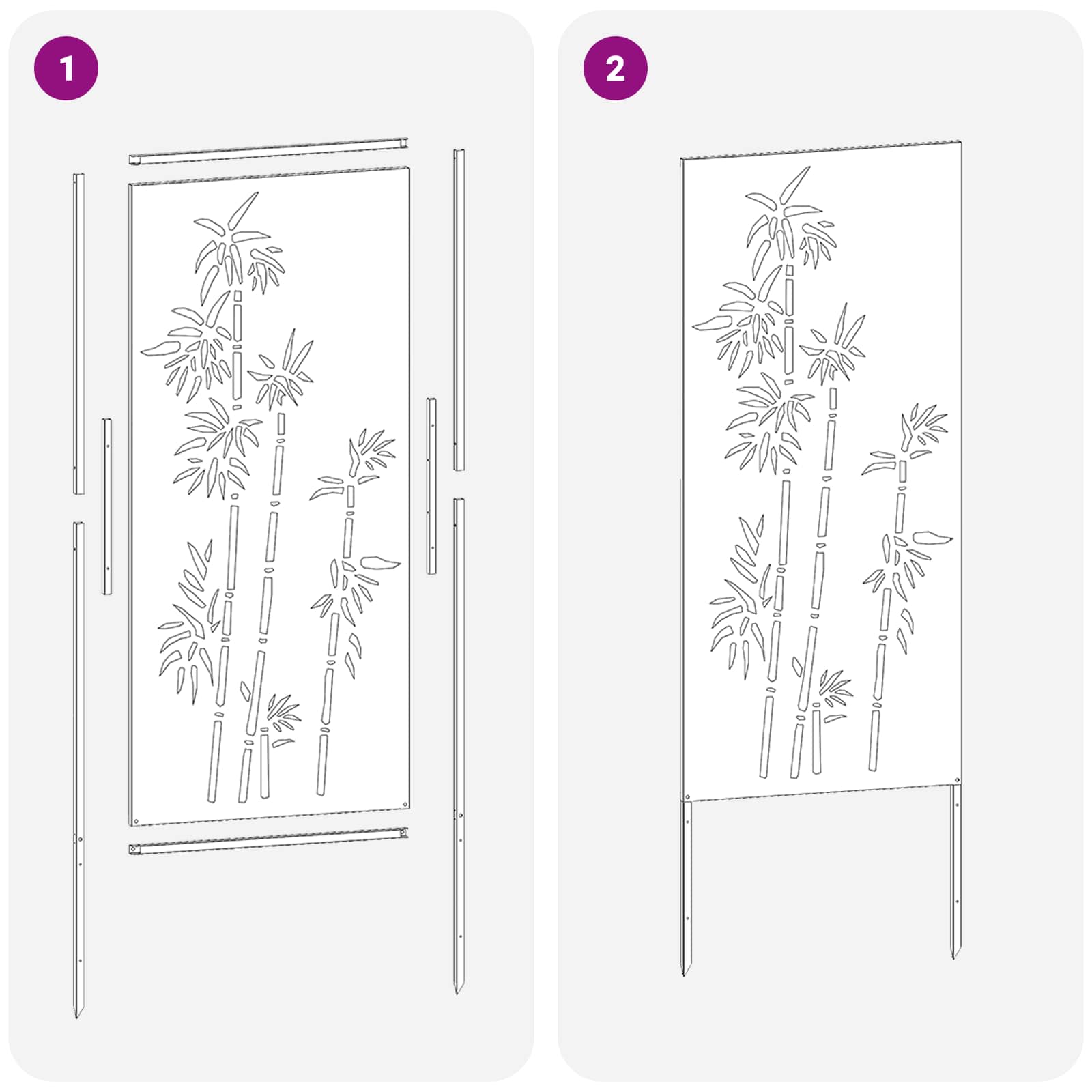 Οθόνη Ιδιωτικότητας Κήπου Floral Ανθρακί 50 x 140 εκ