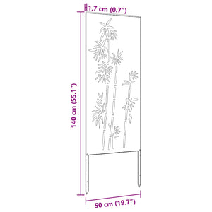 Οθόνη Ιδιωτικότητας Κήπου Floral Ανθρακί 50 x 140 εκ