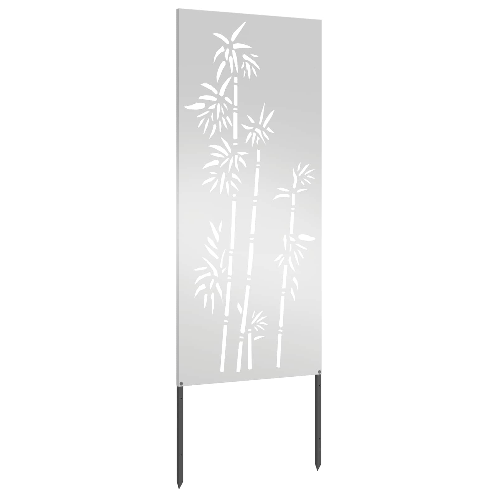 Οθόνη Ιδιωτικότητας Κήπου Floral Ασημί 50 x 140 εκ
