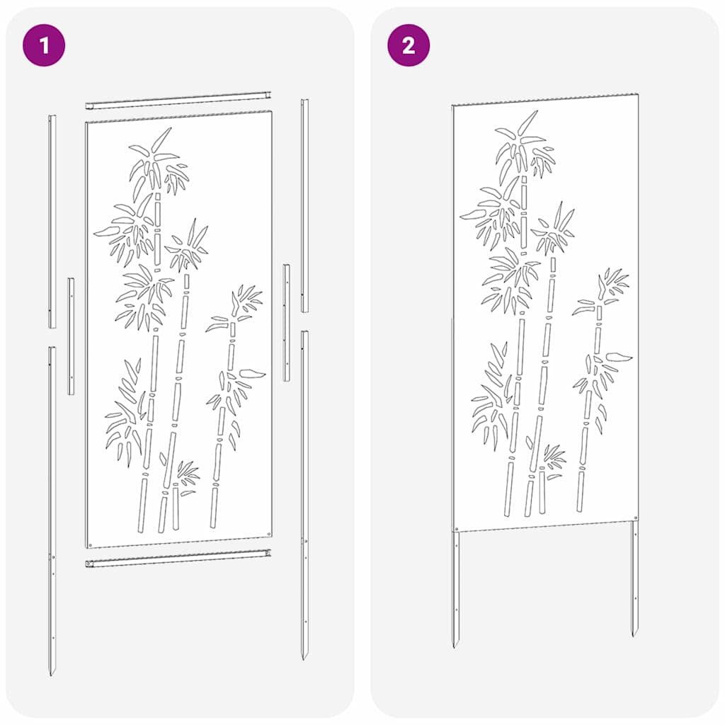 Οθόνη Ιδιωτικότητας Κήπου Floral Σκ rusty 50 x 140 εκ - Pakobazaar