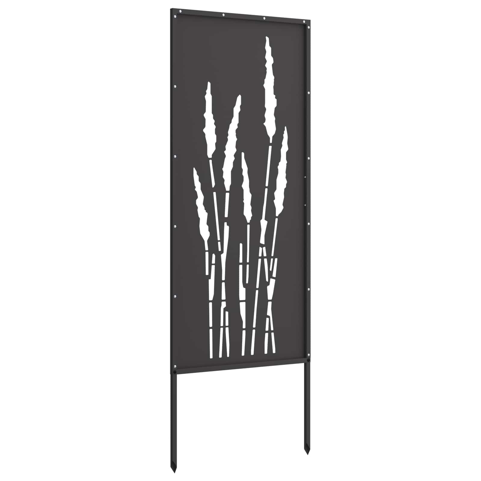 Οθόνη Ιδιωτικότητας Κήπου Floral Μαύρο 50 x 140 εκ