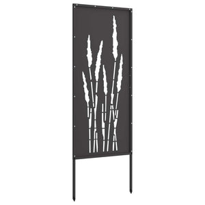 Οθόνη Ιδιωτικότητας Κήπου Floral Μαύρο 50 x 140 εκ
