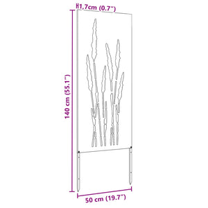 Οθόνη Ιδιωτικότητας Κήπου Floral Λευκό 50 x 140 εκ