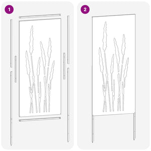 Οθόνη Ιδιωτικότητας Κήπου Floral Ασημί 50 x 140 εκ