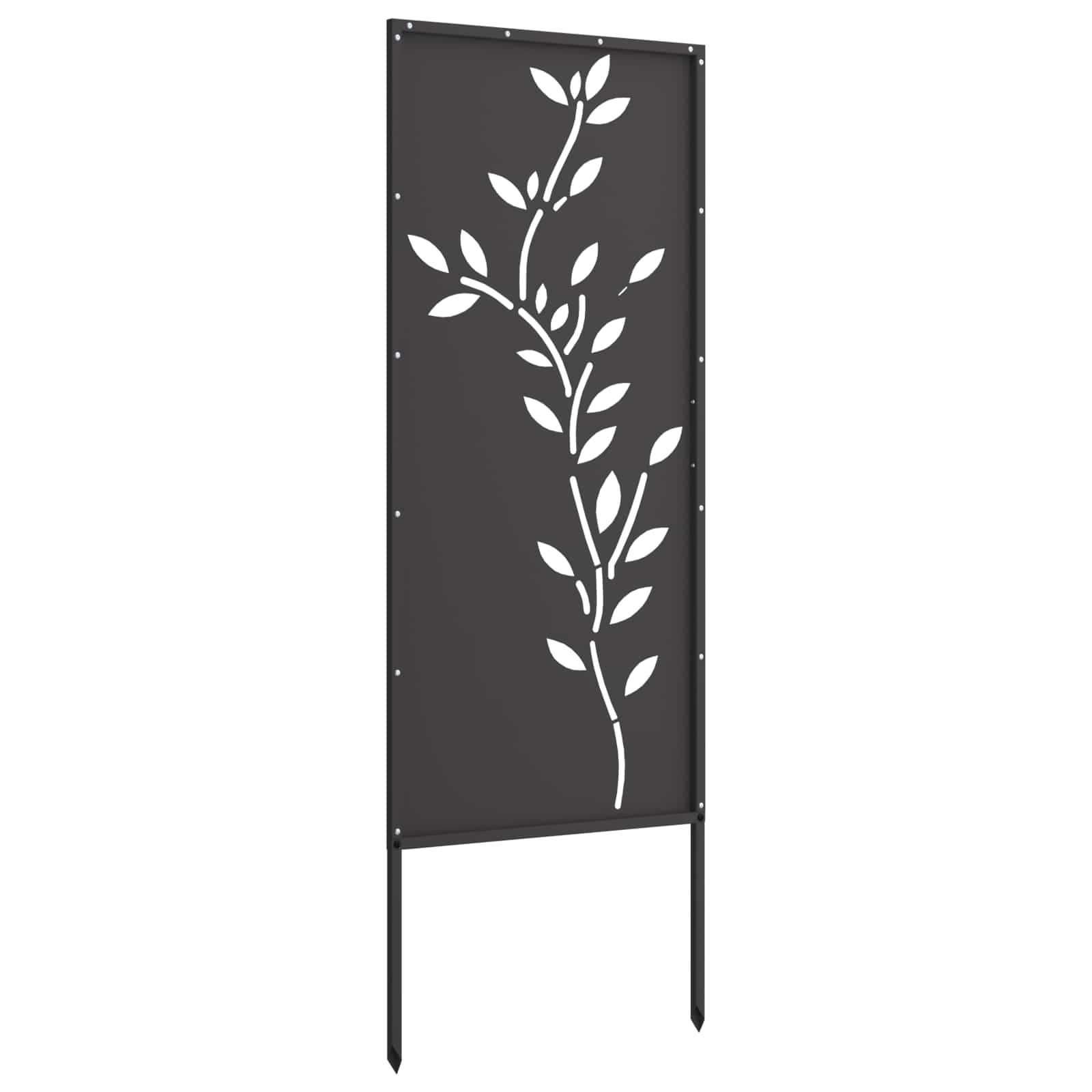 Οθόνη Ιδιωτικότητας Κήπου Floral Μαύρο 50 x 140 εκ - Pakobazaar