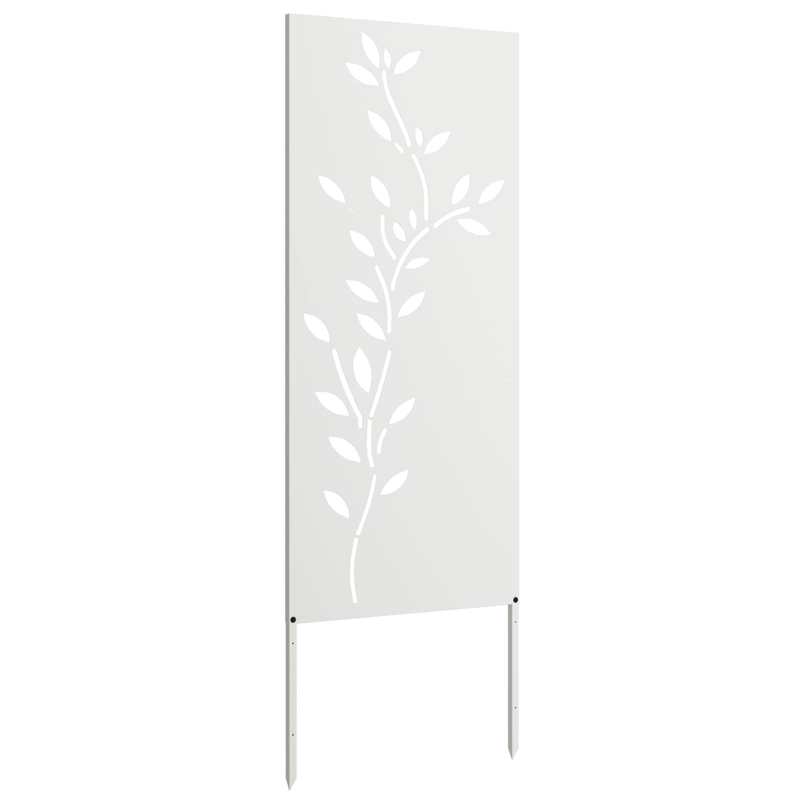 Οθόνη Ιδιωτικότητας Κήπου Floral Λευκό 50 x 140 εκ