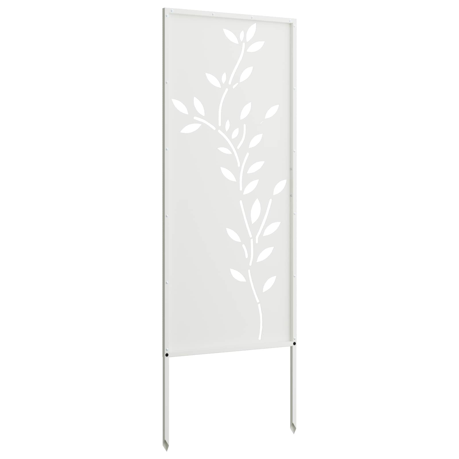Οθόνη Ιδιωτικότητας Κήπου Floral Λευκό 50 x 140 εκ