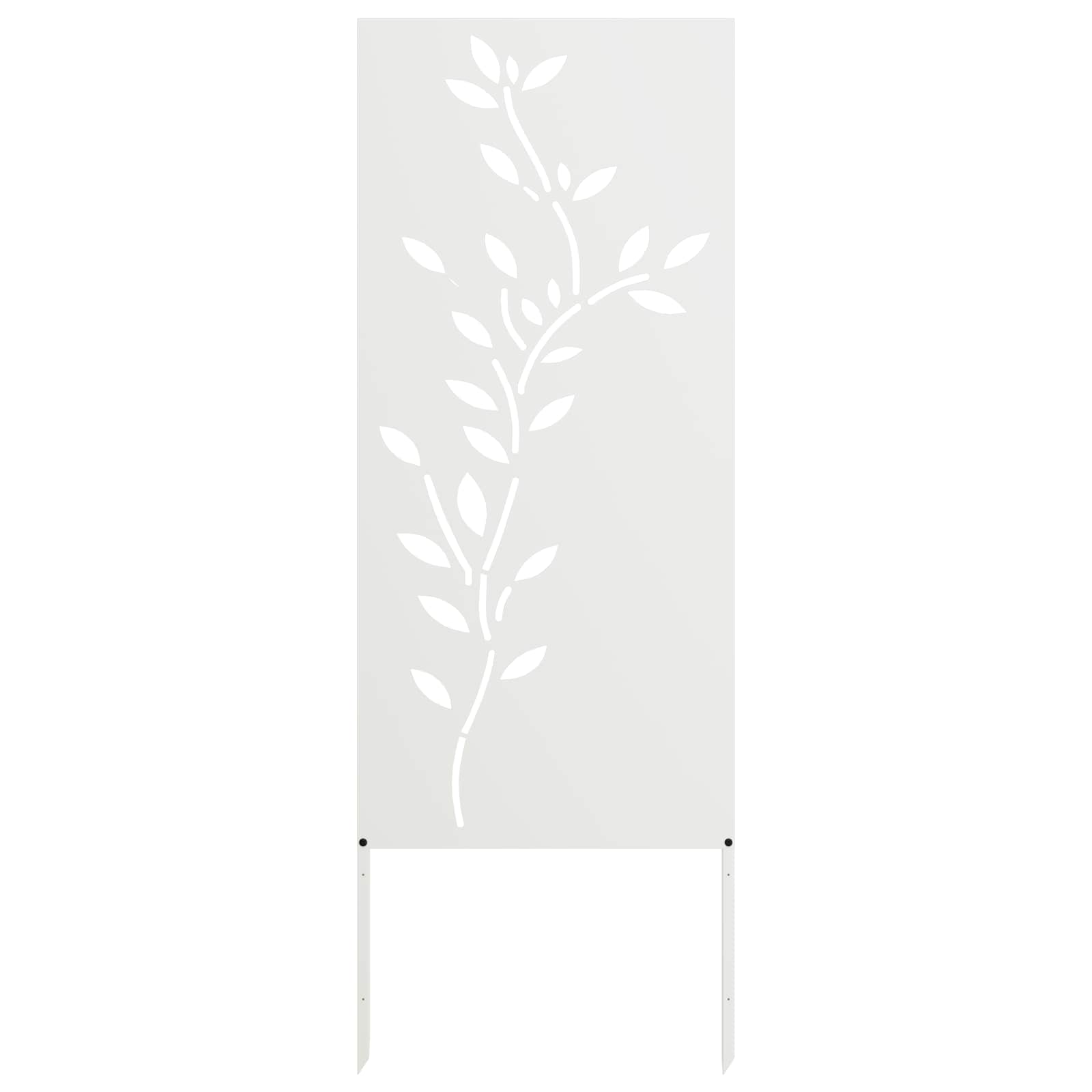 Οθόνη Ιδιωτικότητας Κήπου Floral Λευκό 50 x 140 εκ
