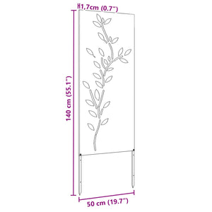 Οθόνη Ιδιωτικότητας Κήπου Floral Ανθρακί 50 x 140 εκ