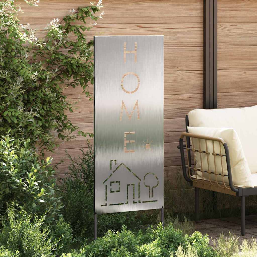 Οθόνη Ιδιωτικότητας Κήπου Ασημί 50 x 140 εκ Ανοξείδωτο ατσάλι