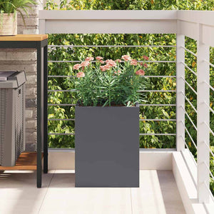 Γλάστρα Κήπου Ανθρακί 32 x 32 x 40 εκ. Ψυχρής έλασης χάλυβας