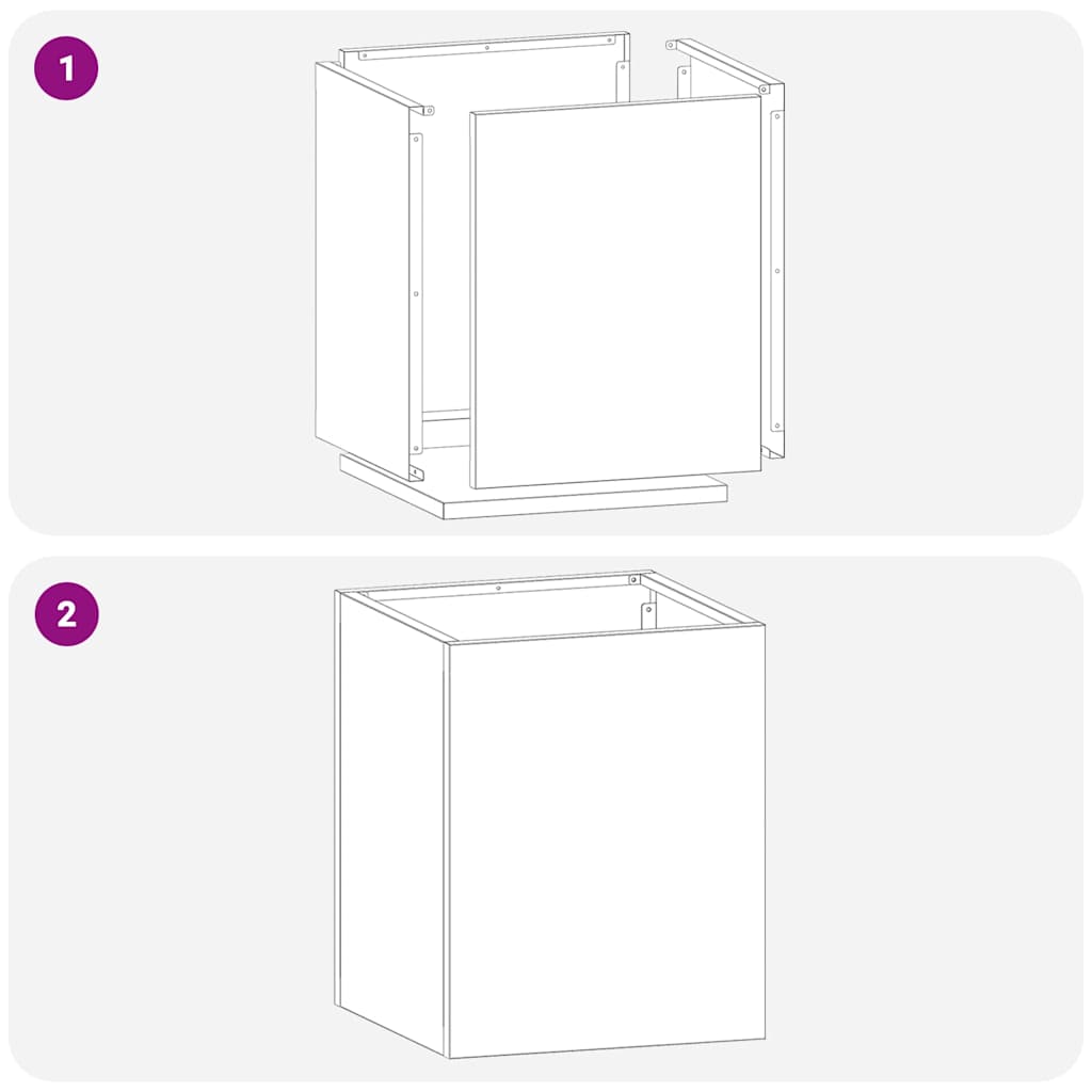 Γλάστρα Κήπου Επικαλυμμένος Χάλυβας 32 x 32 x 40 εκ.