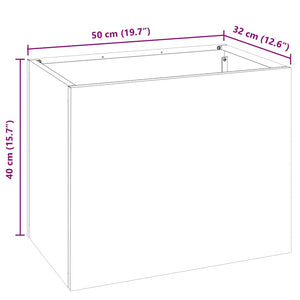 Γλάστρα Κήπου Επικαλυμμένος Χάλυβας 50 x 32 x 40 εκ.