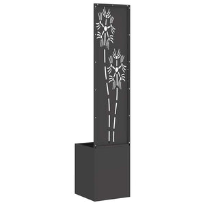 Οθόνη Ιδιωτικότητας Κήπου Floral Μαύρο 32 x 32 x 150 εκ