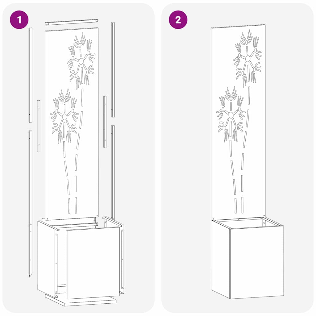 Οθόνη Ιδιωτικότητας Κήπου Floral Λευκό 32 x 140 εκ.