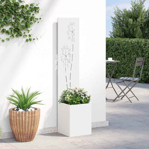 Οθόνη Ιδιωτικότητας Κήπου Floral Λευκό 32 x 32 x 150 εκ