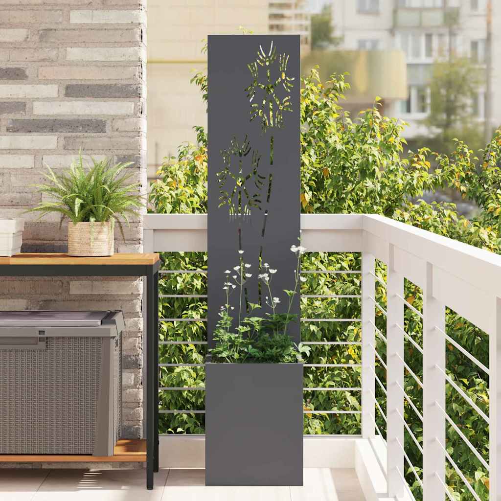 Οθόνη Ιδιωτικότητας Κήπου Floral Ανθρακί 32 x 32 x 150 εκ