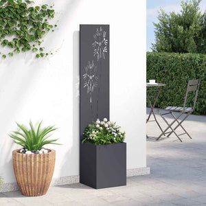 Οθόνη Ιδιωτικότητας Κήπου Floral Ανθρακί 32 x 32 x 150 εκ
