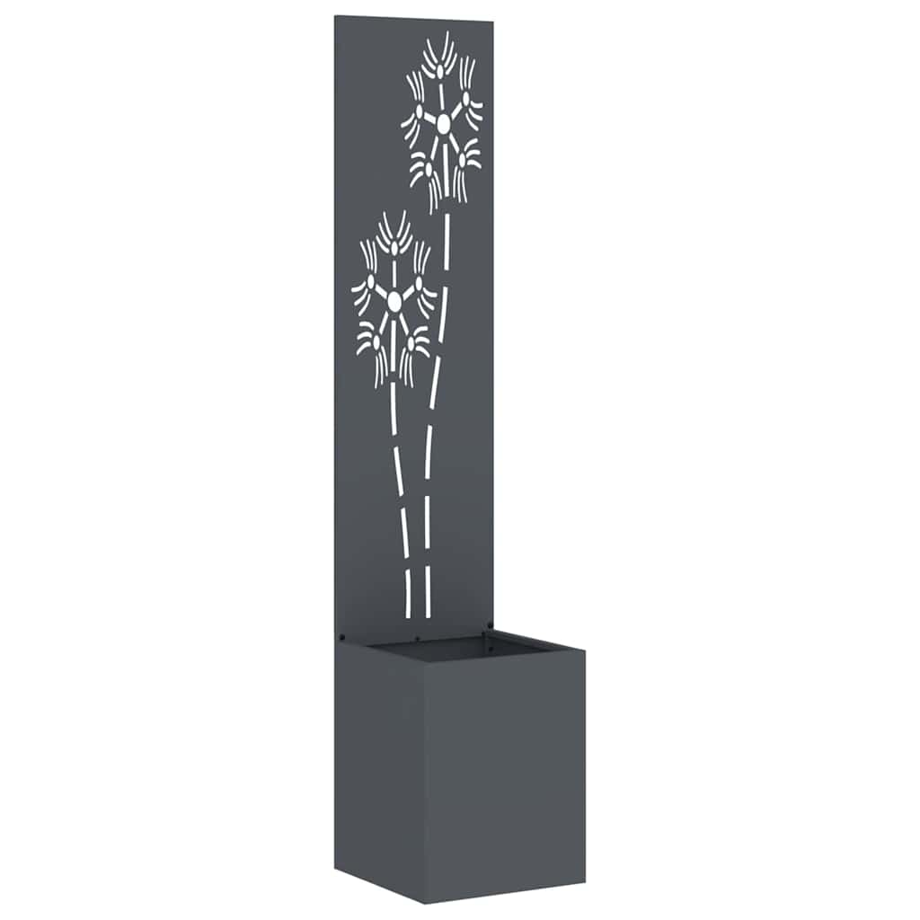 Οθόνη Ιδιωτικότητας Κήπου Floral Ανθρακί 32 x 32 x 150 εκ