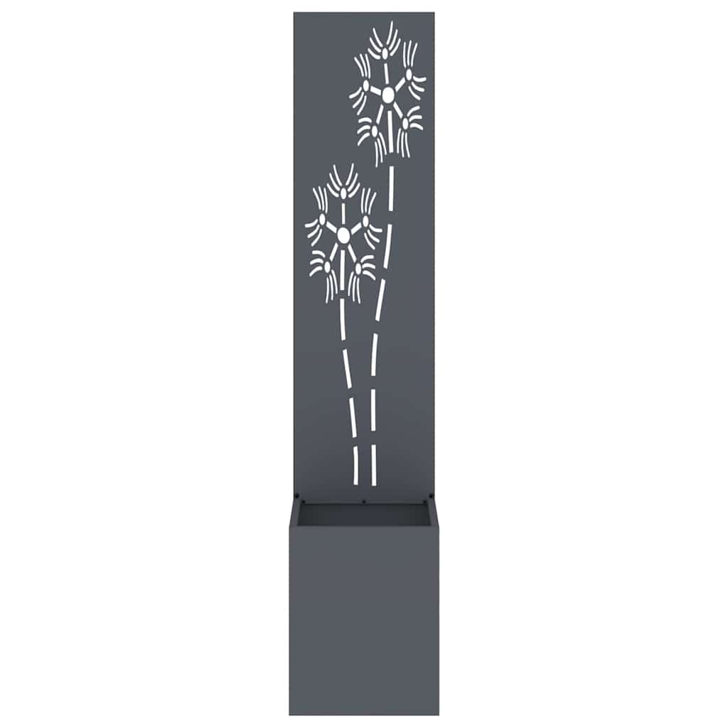 Οθόνη Ιδιωτικότητας Κήπου Floral Ανθρακί 32 x 32 x 150 εκ