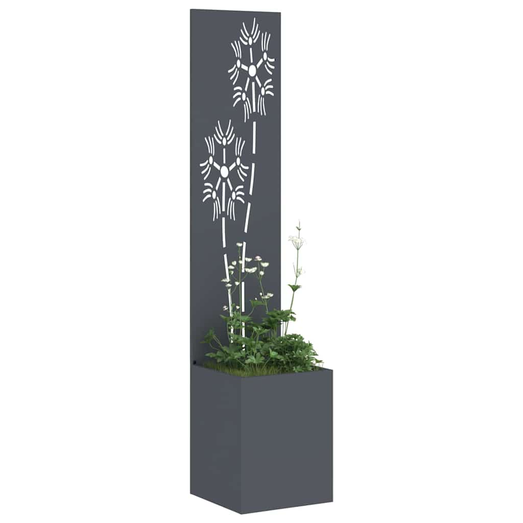 Οθόνη Ιδιωτικότητας Κήπου Floral Ανθρακί 32 x 32 x 150 εκ