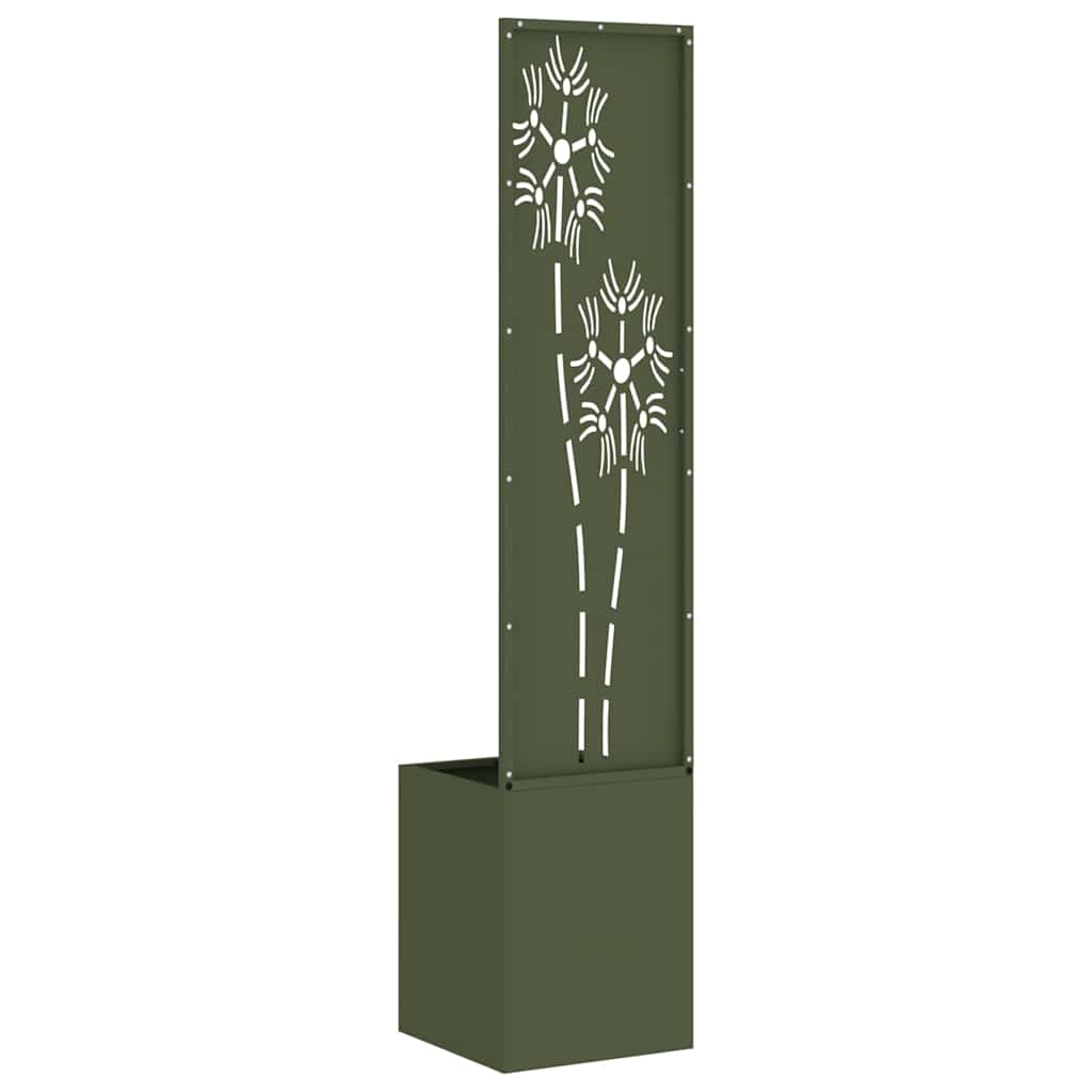 Οθόνη Ιδιωτικότητας Κήπου Floral Λαδί 32 x 140 εκ.