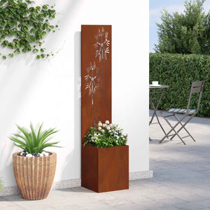 Οθόνη Ιδιωτικότητας Κήπου Floral Σκ rusty 32 x 32 x 150 εκ - Pakobazaar