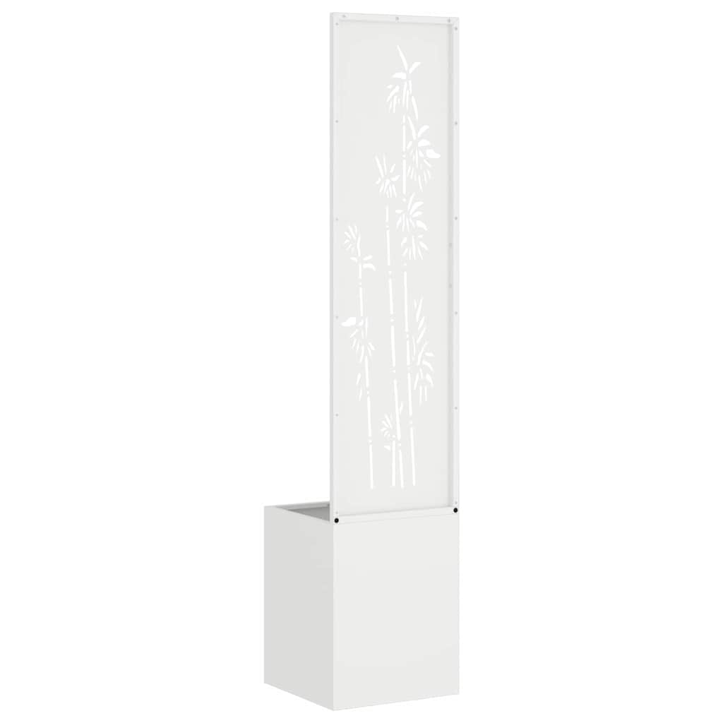 Οθόνη Ιδιωτικότητας Κήπου Floral Λευκό 32 x 140 εκ.