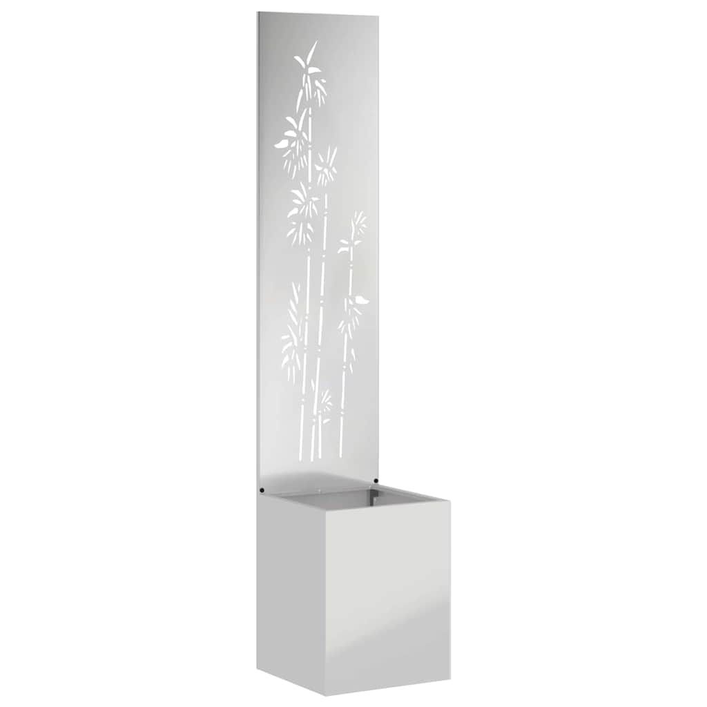 Οθόνη Ιδιωτικότητας Κήπου Floral Ασημί 32 x 140 εκ.