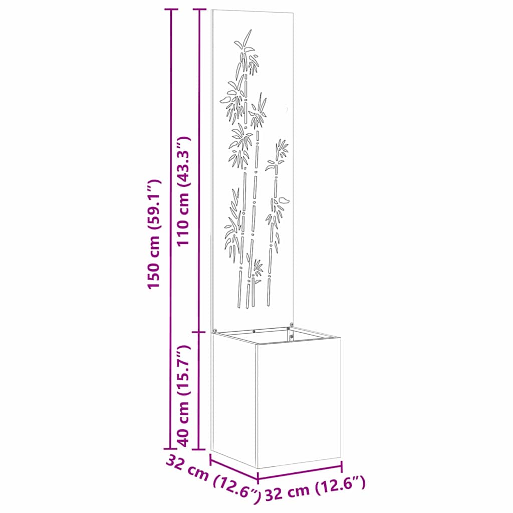 Οθόνη Ιδιωτικότητας Κήπου Floral Ασημί 32 x 140 εκ.