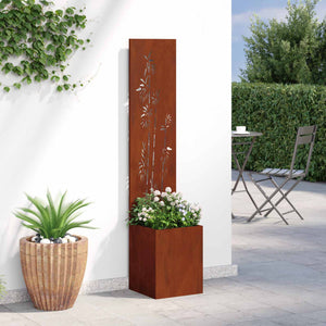 Οθόνη Ιδιωτικότητας Κήπου Floral Σκ rusty 32 x 32 x 150 εκ - Pakobazaar