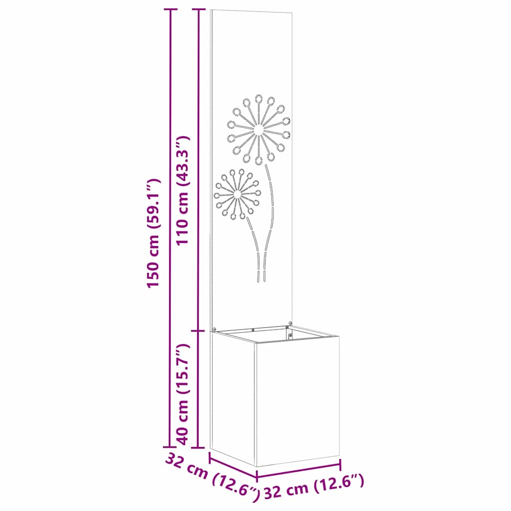 Οθόνη Ιδιωτικότητας Κήπου Ανθρακί 32 x 140 εκ.