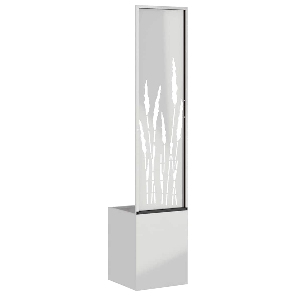 Οθόνη Ιδιωτικότητας Κήπου Μαιανδρικό σχέδιο Ασημί 32 x 140 εκ. - Pakobazaar