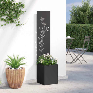 Οθόνη Ιδιωτικότητας Κήπου Floral Μαύρο 32 x 32 x 150 εκ - Pakobazaar