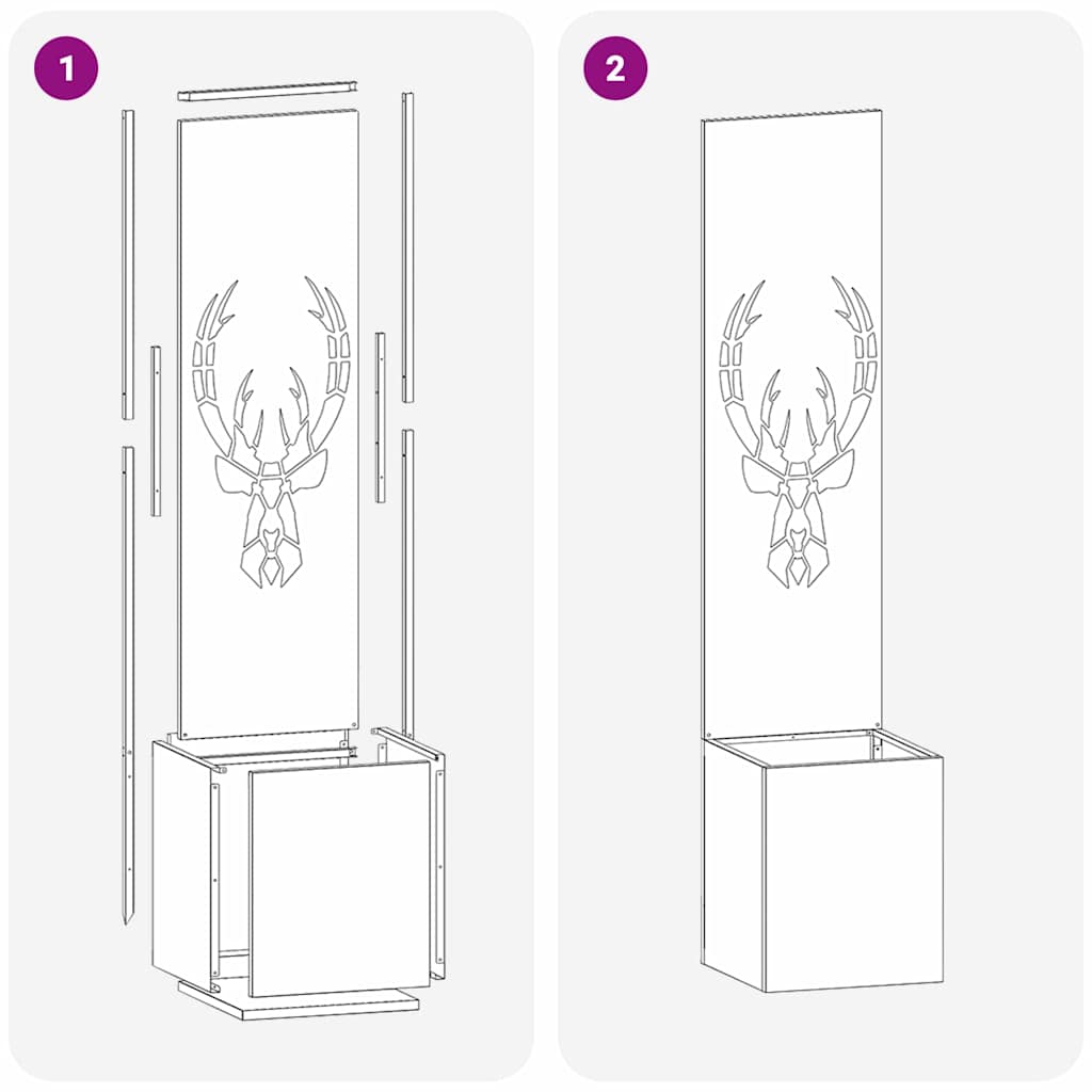 Οθόνη Ιδιωτικότητας Κήπου Animal Print Λαδί 32 x 32 x 150 εκ - Pakobazaar