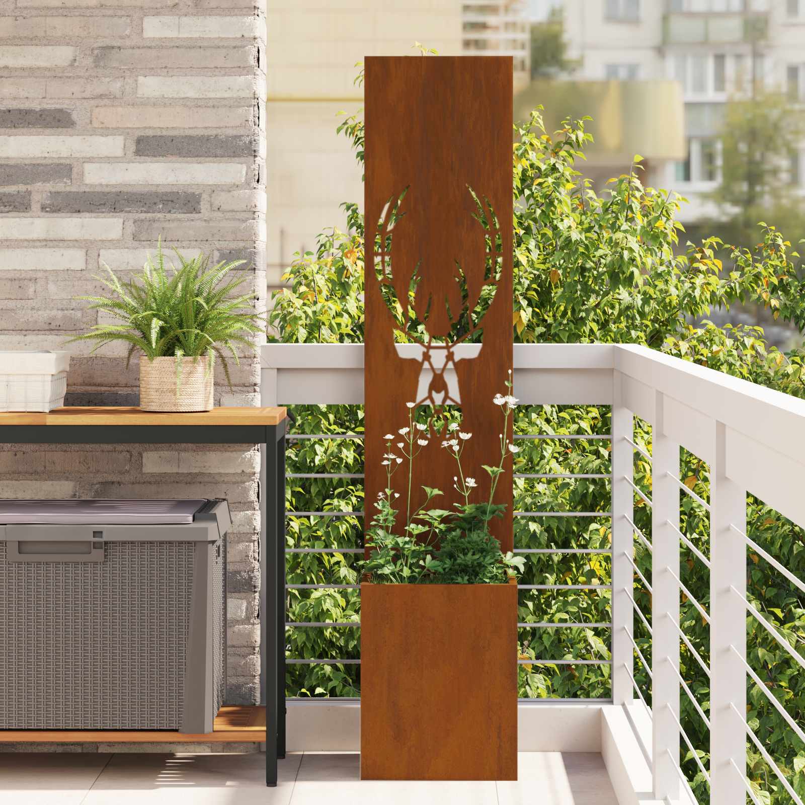 Οθόνη Ιδιωτικότητας Κήπου Σκ rusty 32 x 32 x 150 εκ