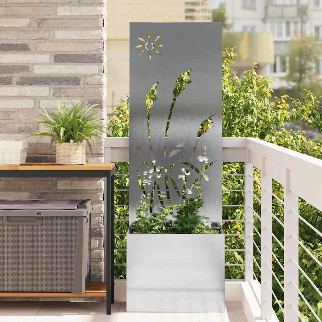 Οθόνη Ιδιωτικότητας Κήπου Ασημί 50 x 150 cm Ανοξείδωτο ατσάλι