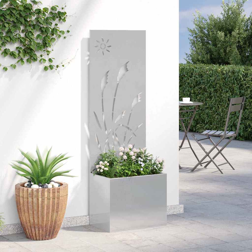 Οθόνη Ιδιωτικότητας Κήπου Ασημί 50 x 150 cm Ανοξείδωτο ατσάλι