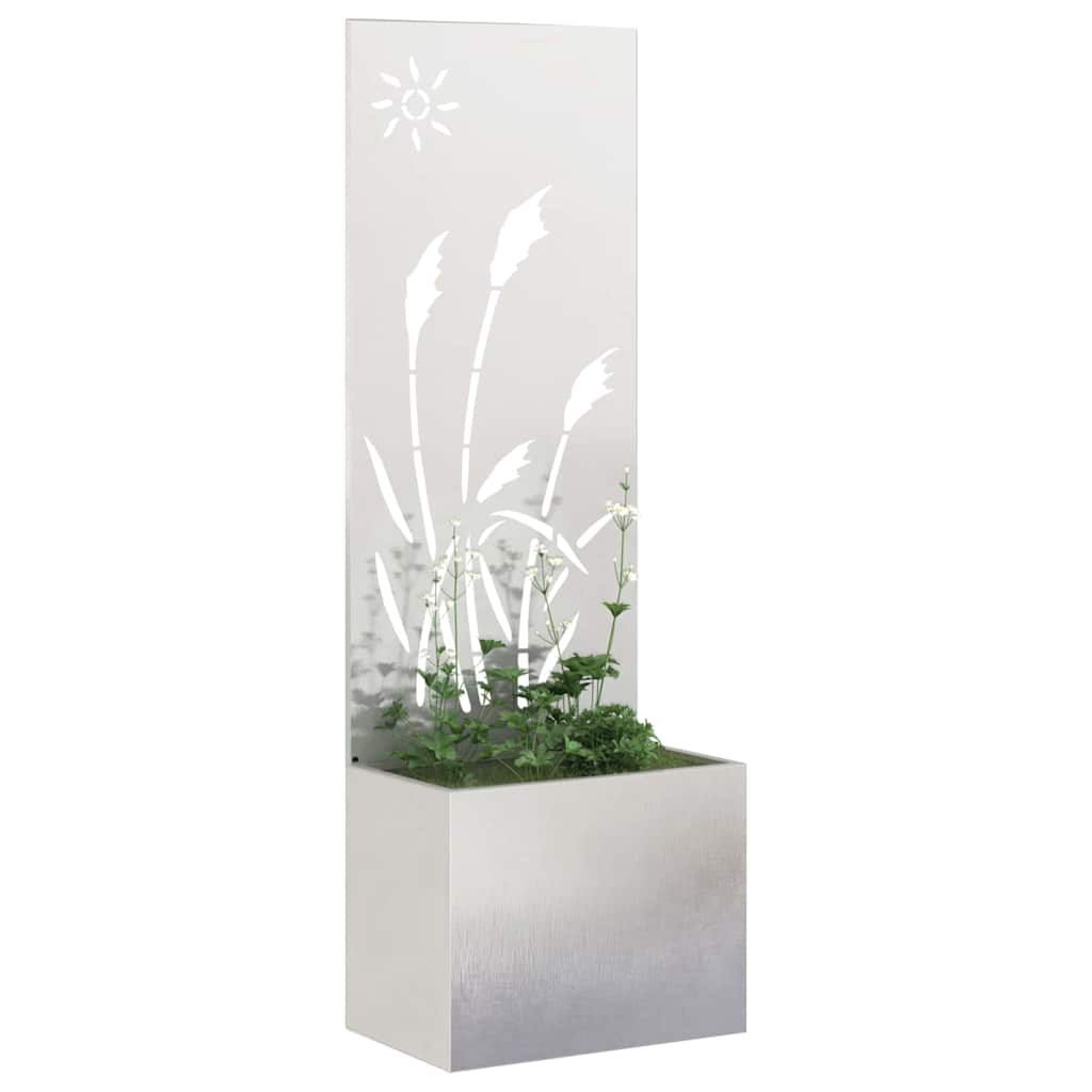 Οθόνη Ιδιωτικότητας Κήπου Ασημί 50 x 150 cm Ανοξείδωτο ατσάλι