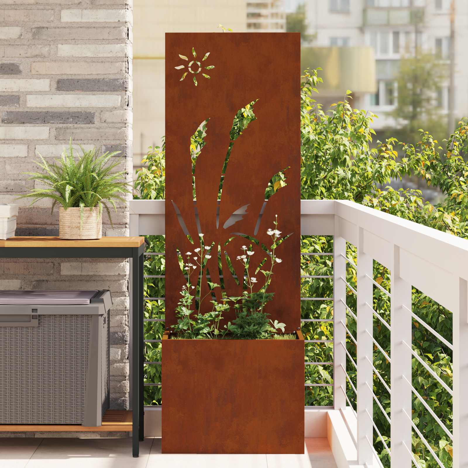Οθόνη Ιδιωτικότητας Κήπου Σκ rusty 50 x 32 x 150 εκ - Pakobazaar
