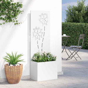 Οθόνη Ιδιωτικότητας Κήπου Floral Λευκό 50 x 32 x 150 εκ