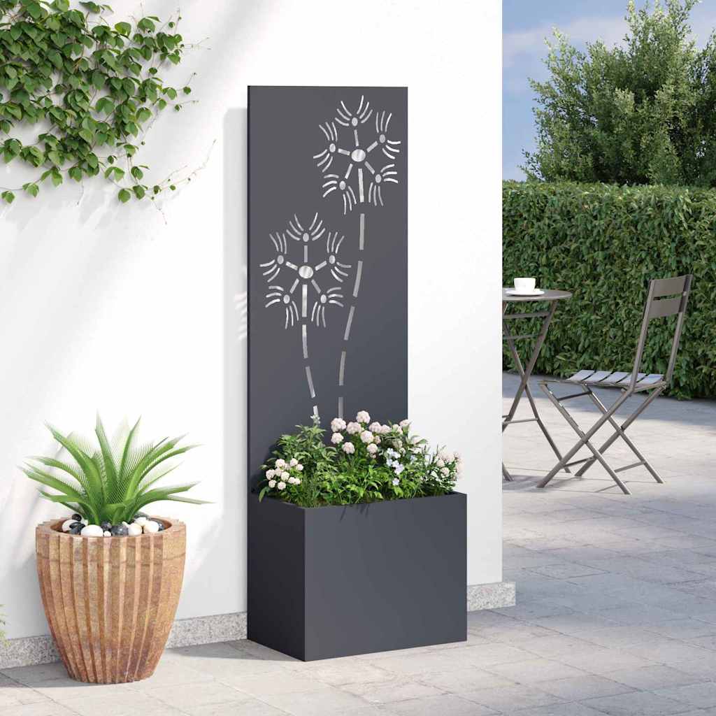 Οθόνη Ιδιωτικότητας Κήπου Floral Ανθρακί 50 x 32 x 150 εκ - Pakobazaar