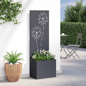 Οθόνη Ιδιωτικότητας Κήπου Floral Ανθρακί 50 x 32 x 150 εκ